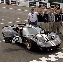 LE MANS CLASSIC 2006: Pictured with the winning 1966 Le Mans 24-hour Ford GT40.